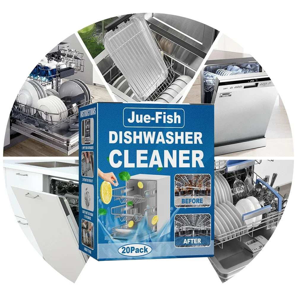 1-10pack Dishwasher Cleaner Strong Oil Stain Removal Descaling Detergent Tablets Kitchen Cleaning Tools Dishwasher Cleaning