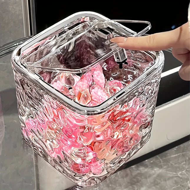 Conteneur pour dosettes de lessive, boîte de rangement pour lessive en poudre