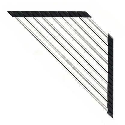 Roll Up Triangle Dish Drying Rack Kitchen Sink Organizer Corner Over the Sink Sponge Rag Holder Foldable Stainless Steel Drainer