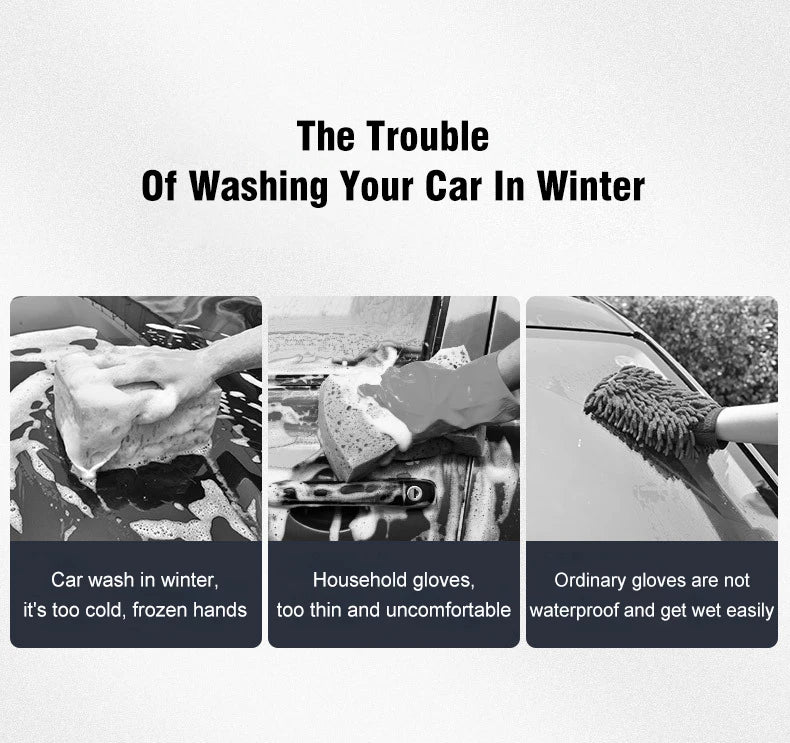 Universal Car Wash Brush Car Cleaning Brush Telescoping Long Handle Mop Chenille Broom Dual Brush Heads Auto Accessories