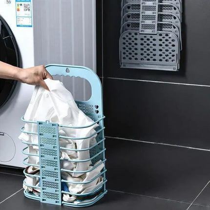 Panier à linge pliable, panier de rangement mural pour linge sale - E-menage