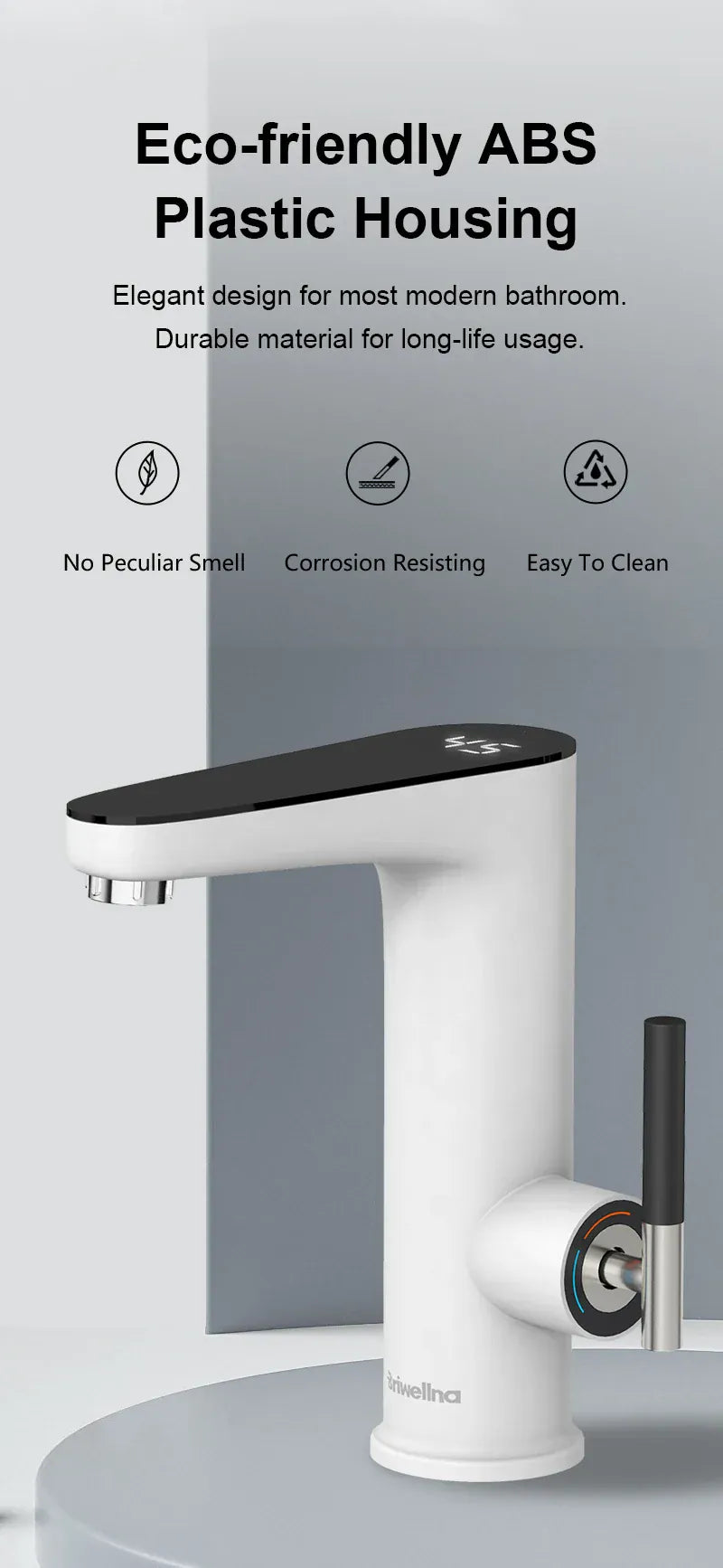 Briwellna Electric Water Heater 220V Kitchen Faucet Tankless Geysers Faucet Heater Heating Tap Instantaneous Heaters Robinet