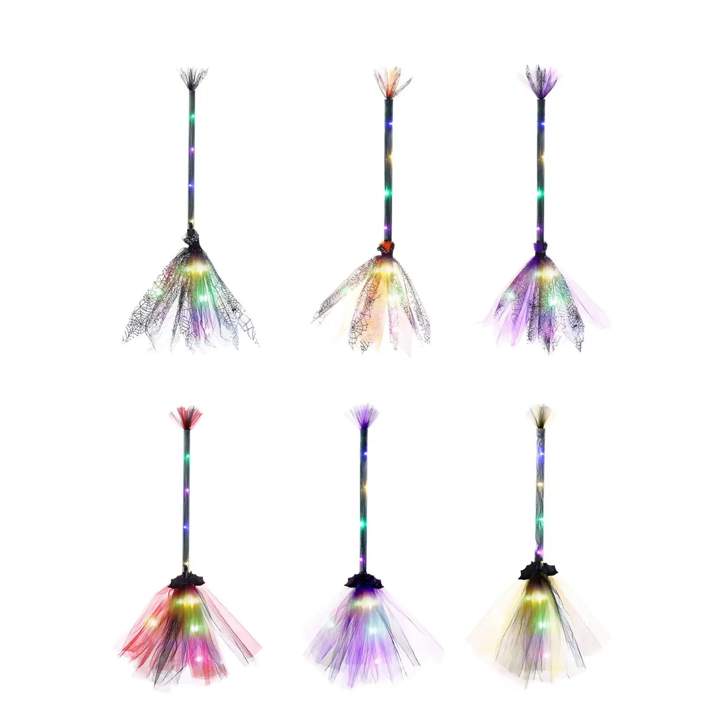 Enchanting LED Witch Broom – Magical Halloween Party Prop