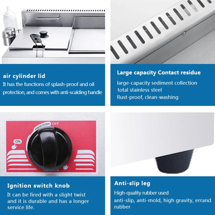 Friteuse à gaz de haute qualité en promotion avec machine à frire