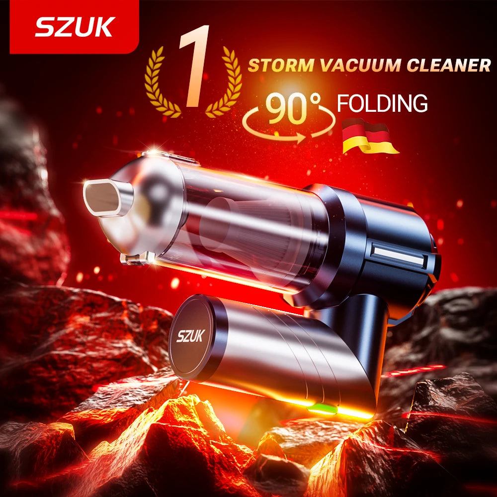 SZUK Car Vacuum Cleaner Portable Handheld Mini Vacuum Cleaner Foldable Strong Suction Powerful Wireless Cleaner Cleaning Machine