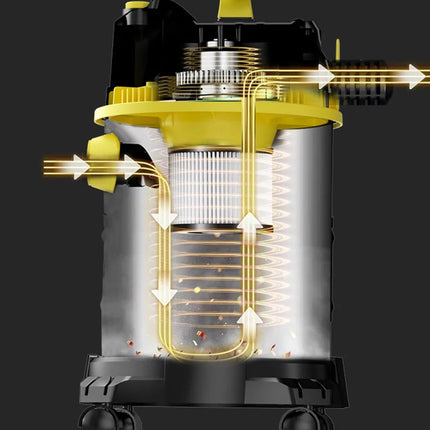 Aspirateur industriel eau et poussière 3300 W, 3 en 1, aspiration puissante, idéal pour la maison, le garage ou l'atelier.