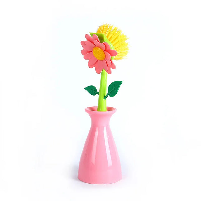 Brosse de nettoyage en forme de vase, pour évier, poêle,