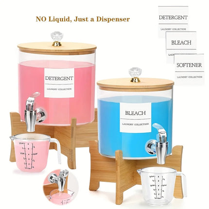 Distributeur (1/2 pièces) de savon à lessive avec support - E-menage