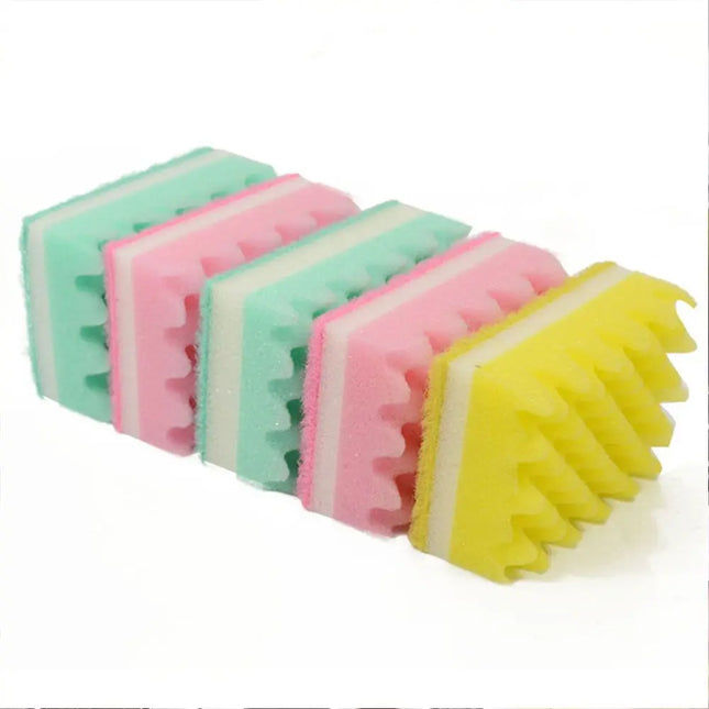 Éponge de nettoyage pour la cuisine, colorée et élégante, Lot de 5 - E-menage