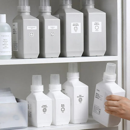 Bathroom Large Capacity Laundry Detergent Bottle Filled With Household Refillable Cleaning Agent Laundry Detergent Bottle