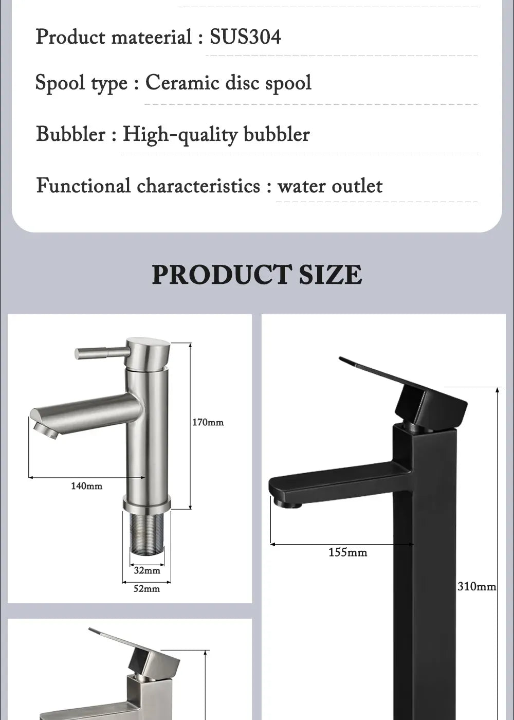 Basin Sink Bathroom Faucet Deck Mounted Hot Cold Water Basin Mixer Taps Matte Black Lavatory Sink Tap Crane（hose not  include）