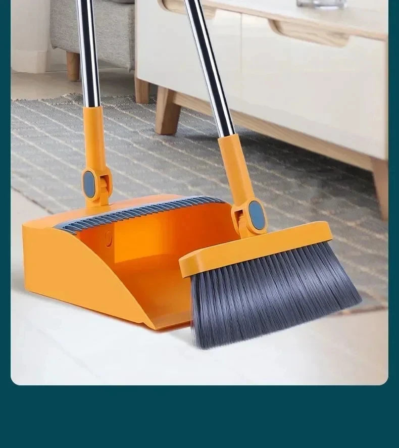 UNTIOR 1 Piece Foldable Broom & Dustpan Set Household Sweeping Tool 180° Rotating Small For Hair Garbage Cleaning Home