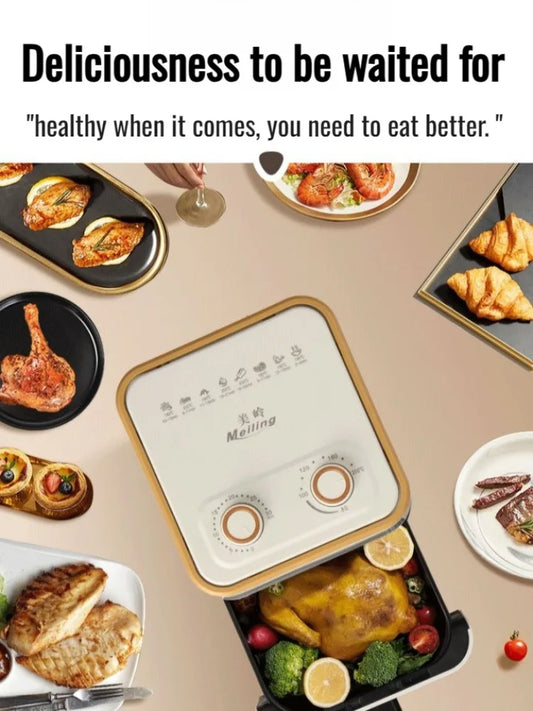 Home Smart Air Fryer Large Capacity Multifunctional Electric Fryer French Fry Machine Cooking Oven integrated Hot fryer Oven