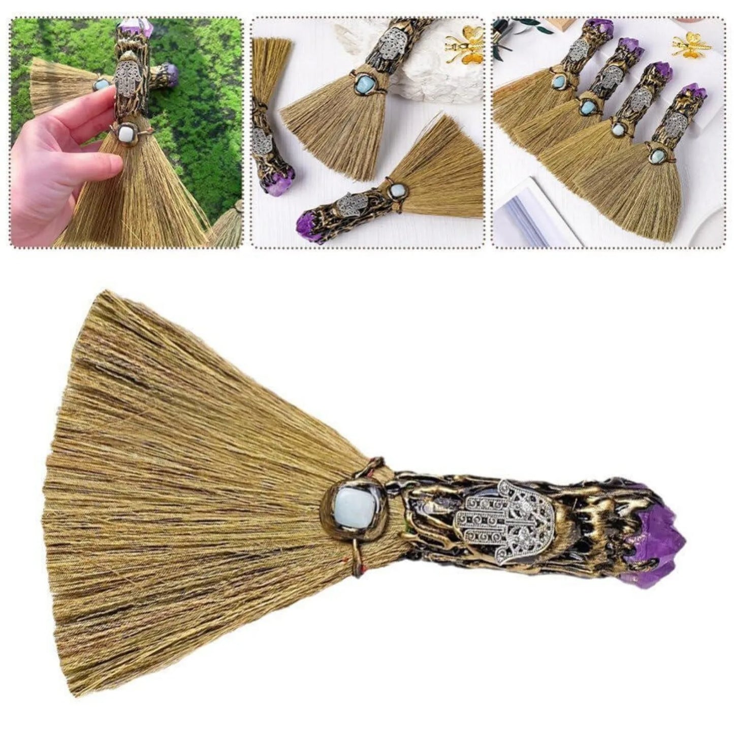 Enchanting Mini Crystal Witch Broom