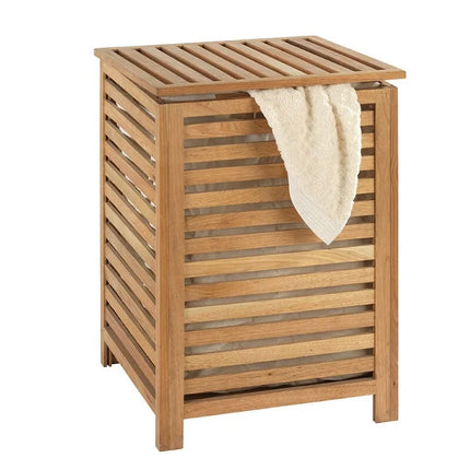 Household Washing Room Dirty Clothes Storage Bamboo Hamper Laundry Basket with Lids - E-menage