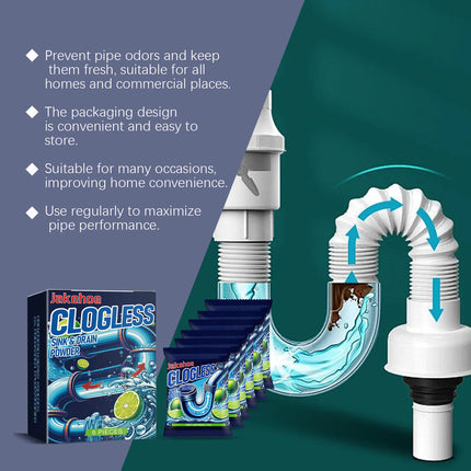 Poudre déboucheuse pour canalisations, 6 pièces/boîte