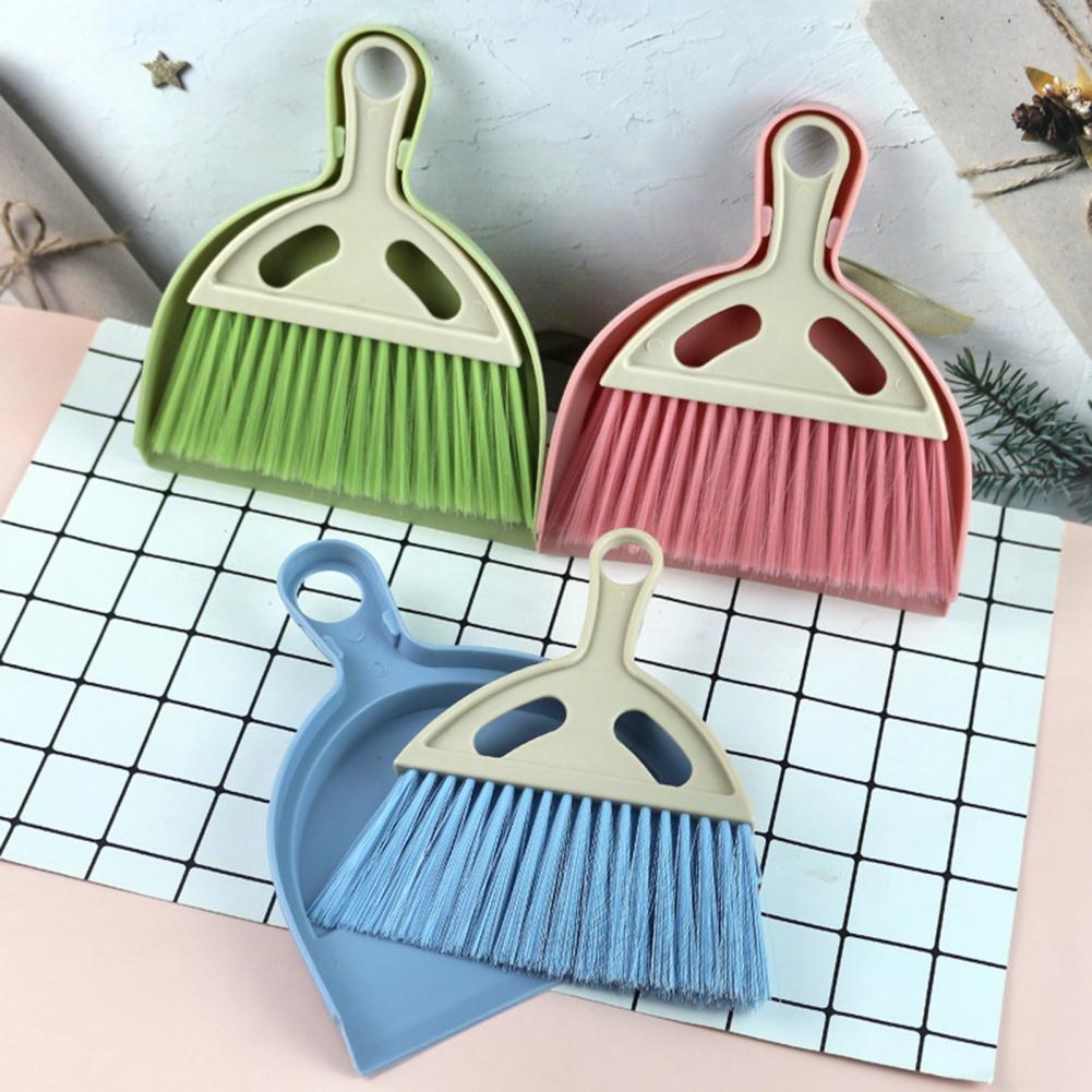 1 Set Small Broom Dustpan Ergonomically Designed Dustpan Brush With Soft Bristles Portable Crumb Sweeper Cleaning Tool For Home