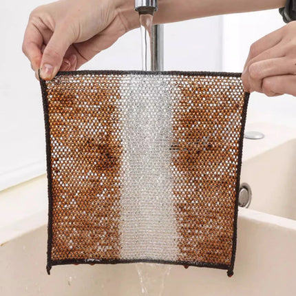 Lot de 10/20 torchons de nettoyage en fil d'argent, microfibre épaisse, éponge intégrée