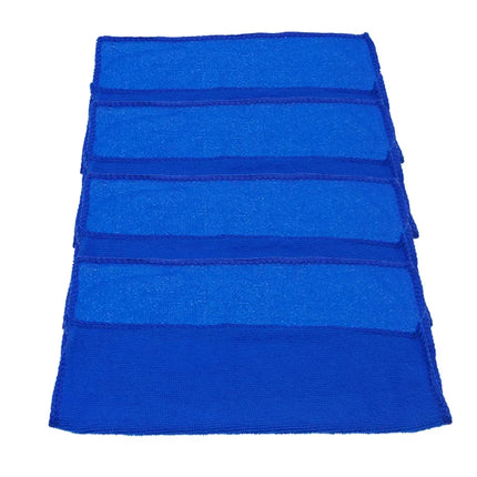 Lot de 5 serviettes absorbantes en microfibre épaisse 25 x 25 cm - E-menage
