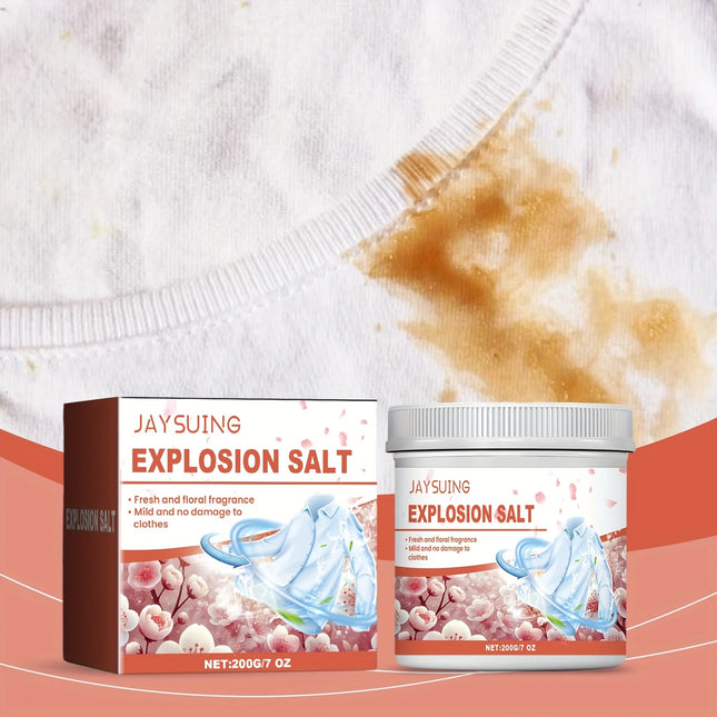EXPLOSION SALT™ – Lessive à l'Oxygène Actif 5 en 1 | Détachant &amp; Désodorisant Écologique | Parfum Frais Longue Durée | Soin Textile &amp; Douceur Naturelle – 200 g (20 lavages)