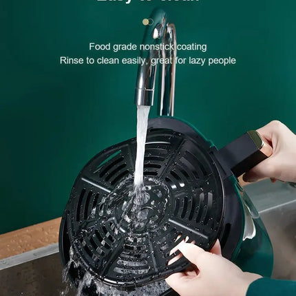 Friteuse à air chaud domestique sans huile et sans fumée, automatique, grande capacité, intelligente et multifonctionnelle