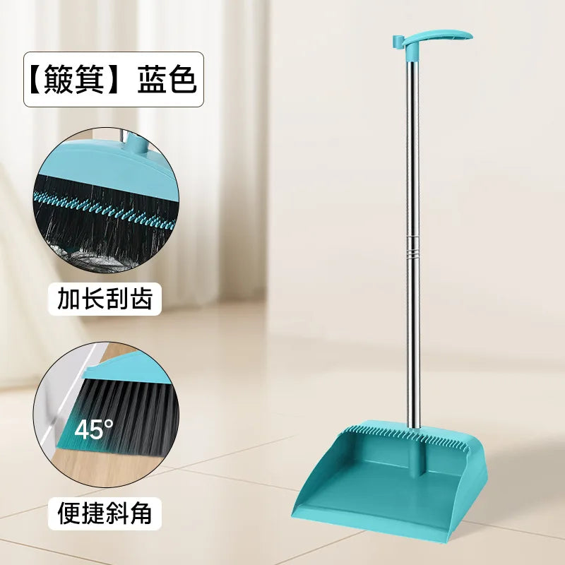 Broom and Dustpan Set Sweeping Broom For Cleaning Floors Dust Garbage Non Stick Hair Indoor Cleaning Products
