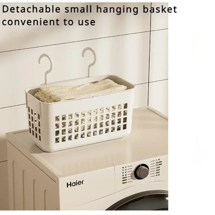 Laundry Storage Cart Classification Handheld Washing Rack Breathable Mesh Layered Washing Rack Bathroom Dirty Clothes Basket - E-menage