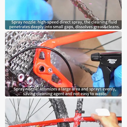 Nettoyant Chaîne de Vélo Puissant – Dégraissant Professionnel Concentré 100/350 ml | Spray Nettoyant Transmission, Cassette, Plateau & Dérailleur | Anti-Rouille, Anti-Usure