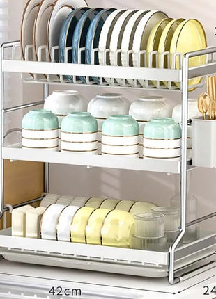 Dish Drainer Kitchen Storage Organization Stainless Steels Drainer Kitchen Dishes Kitchenware Tableware Drainer Board Rack