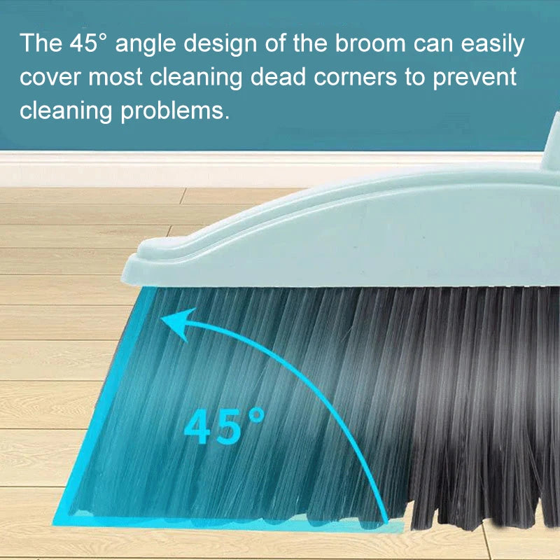 Broom set household broom and dustpan combination non-stick hair broom long handle plastic broom broom
