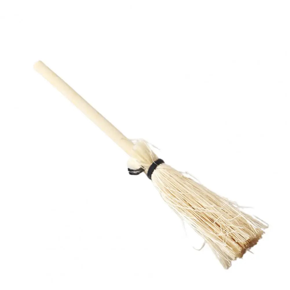 2Pcs Dollhouse Broom Handmade House Miniature Mini Craft Wood Broom 1/12 Dollhouse Accessories
