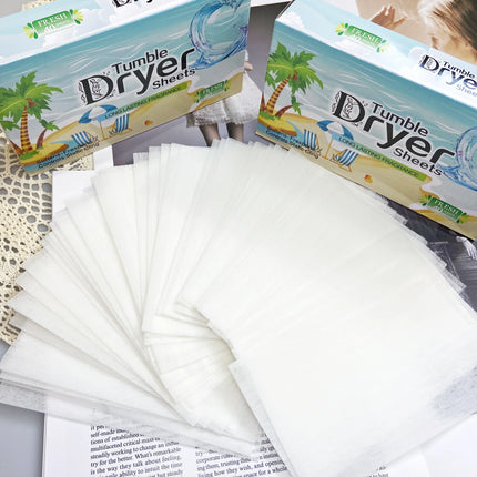 Feuilles de séchage adoucissantes pour linge – 120 feuilles ultra douces | Parfum frais longue durée, effet antistatique, élimine les odeurs | Linge propre et souple, soin textile NoEnName_Null