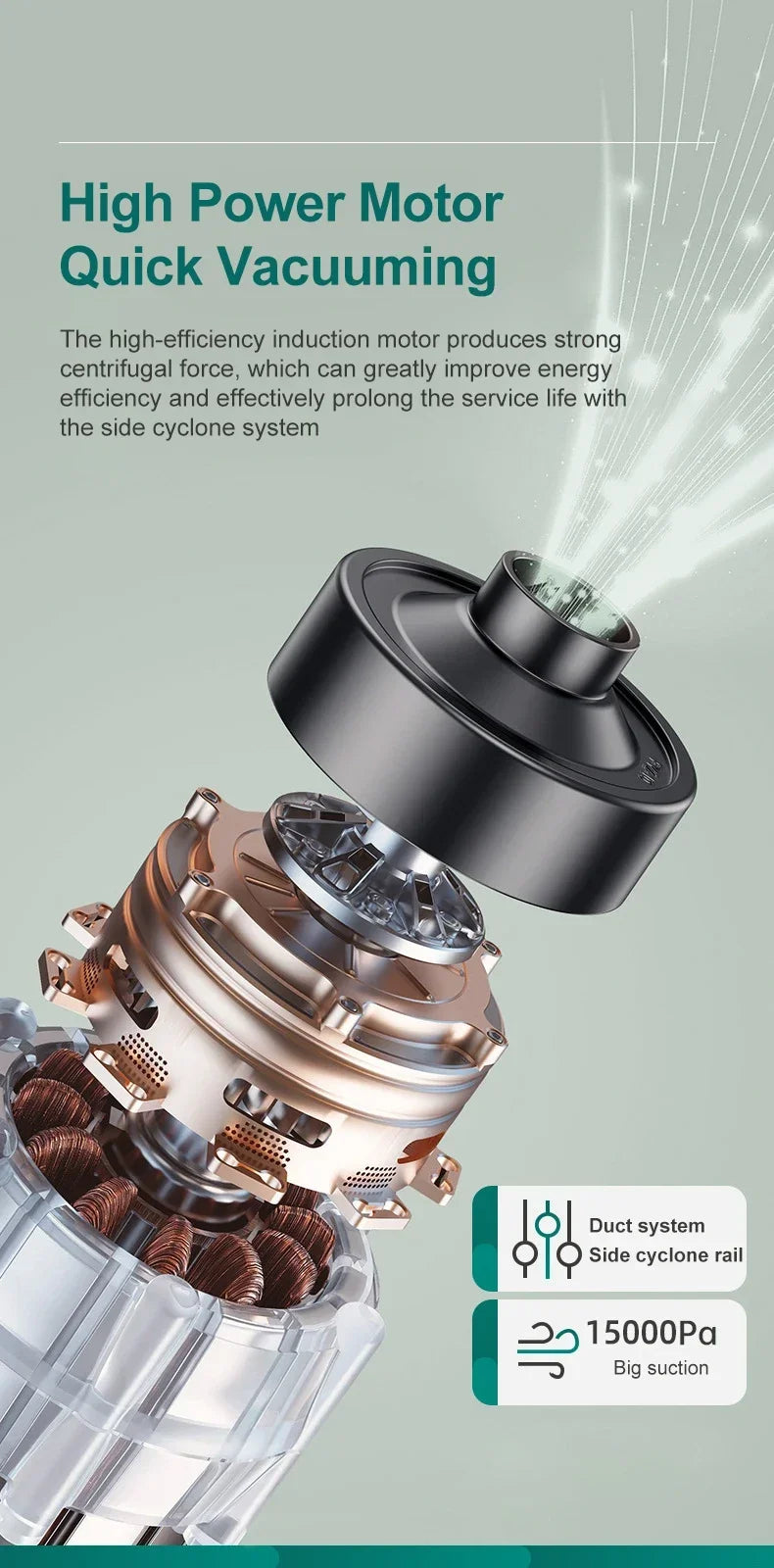 15000pa Multifunctional Wireless Vacuum Cleaner for Car Floor Household Handheld Vacuum Cleaner Powerful Suction HEPA Filter