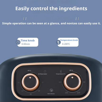 Visual Air Fryer Oven, 1500W Oil-Free Electric Cooker with Non-Stick Basket & Independent Knobs, Even Heating for Roast【7L】