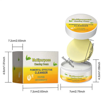 Multipurpose Cleaner Cream Powerful Decontamination Kitchen Paste Stain Remover Stain Polishing Cream for Kitchen Bathroom