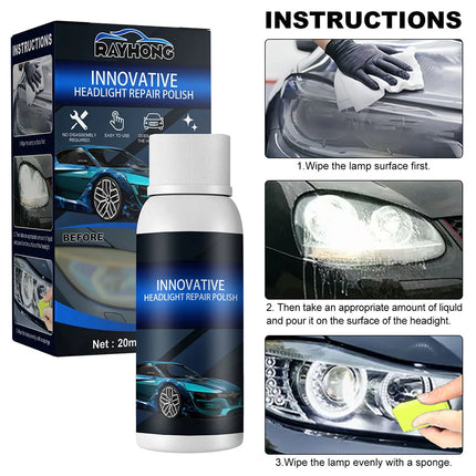 Lot de 1 à 5 produits de polissage et de nettoyage pour phares de voiture - E-menage