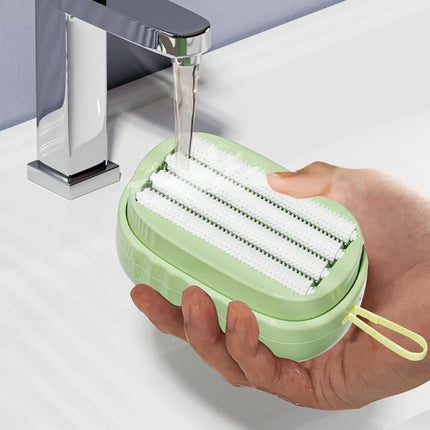 Brosse de nettoyage multifonctionnelle pour vêtements avec distributeur de savon