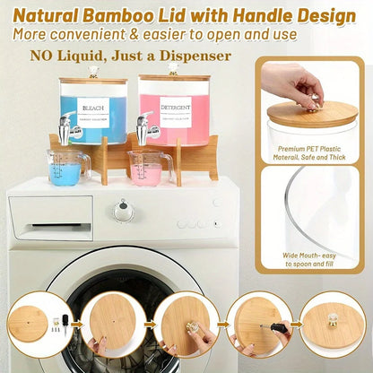 Distributeur (1/2 pièces) de savon à lessive avec support - E-menage