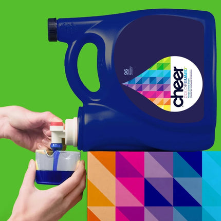 Liquid Laundry Detergent HE Compatible 154 fl oz Color Protection Fresh Clean Scent Fights Fading Pilling 107 Loads All Machines