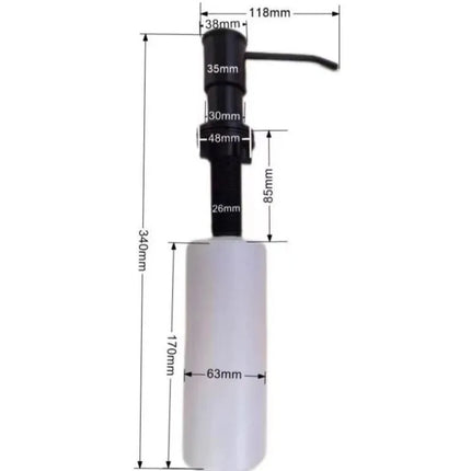 Distributeur de savon liquide concave et convexe 500 ml