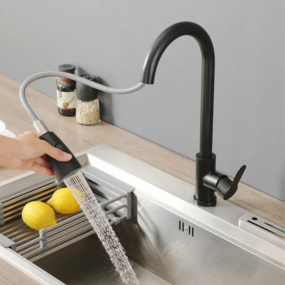 2025 NEW Kitchen Vegetable Wash Tank Stainless Steel Basin Sink Rotatable Hot  Cold Pull-Out Extendable Faucet Vegetable Wash