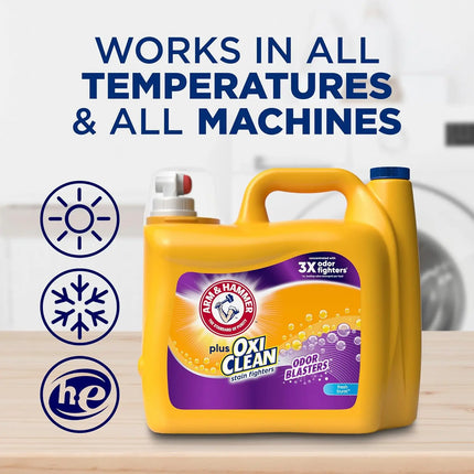 Liquid Laundry Detergent 128 Loads, 166.5 oz - Fresh Scent, High Efficiency, Stain Removal, Large Family, Everyday Use