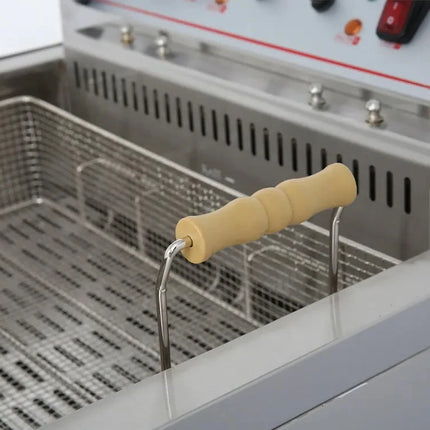 Friteuse électrique à double cuve, machine à frites et poulet frit, équipement de restauration en acier inoxydable, très demandé