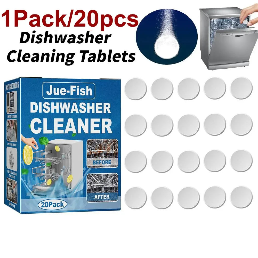 1-10pack Dishwasher Cleaner Strong Oil Stain Removal Descaling Detergent Tablets Kitchen Cleaning Tools Dishwasher Cleaning