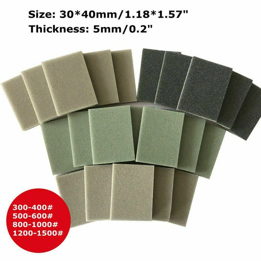 10/20pcs Sponge Sanding Block Wet Dry Bodywork Fine Coarse Grit Sandpaper Sponge Pads Square Sponge Sandpaper Sponge Pads