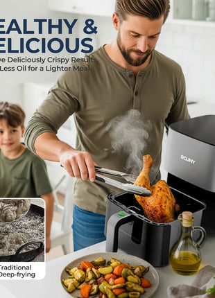 5L Air Fryer, Electric Hot fryer Oven Oilless Cooker with Touch Control & Nonstick Basket & Visible Window, Family Size