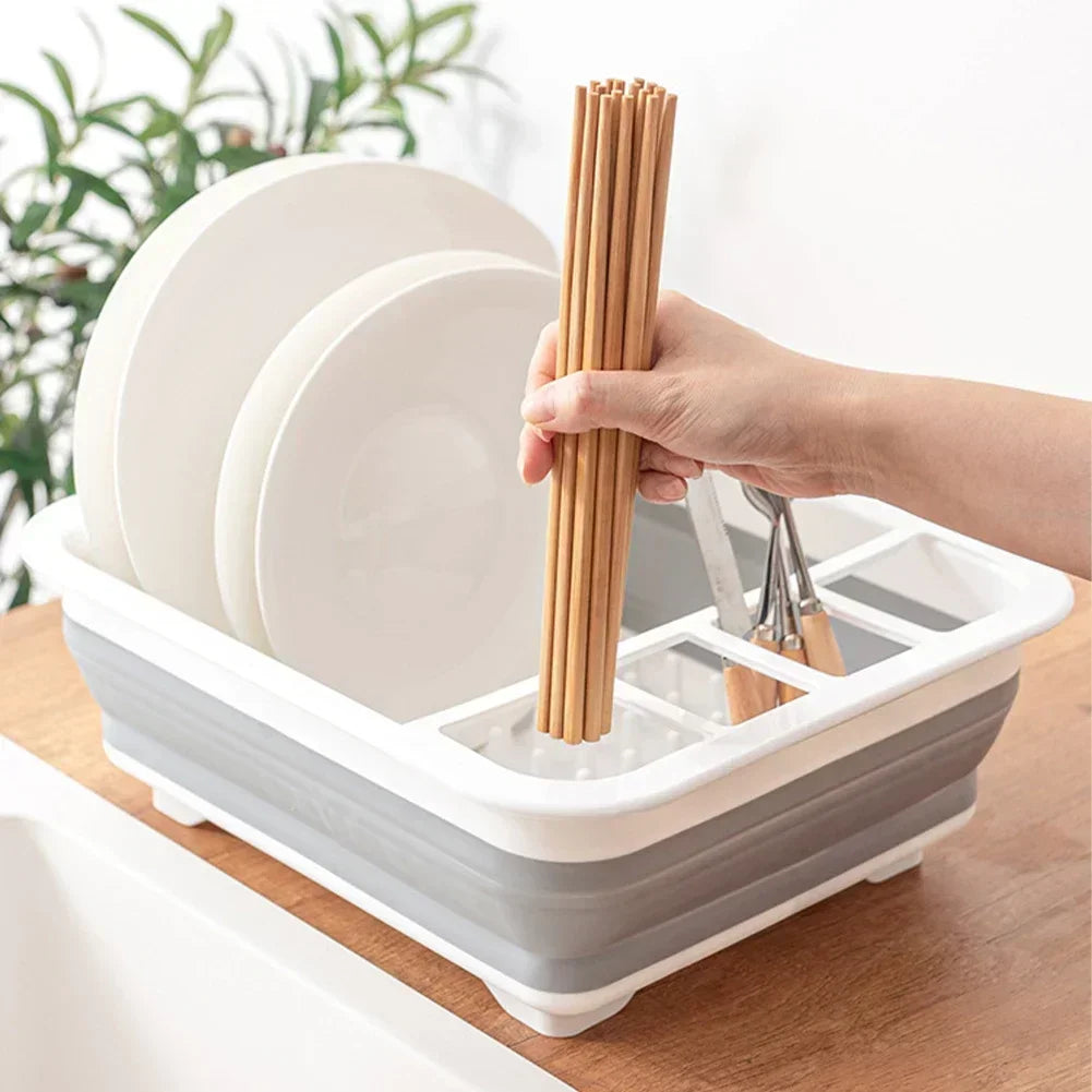 Collapsible Dish Drainer Drainer Rack Dinnerware Organizer Plastic Sink Drying Rack Caravan Camper Van Camping Tent Accessories