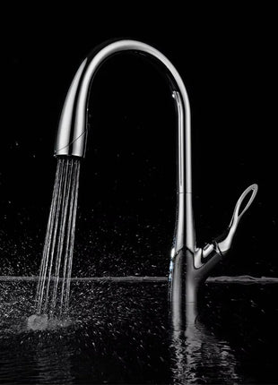 AITANA Modern Luxury Golden Brass Kitchen Faucet Pull-Out Design Single Handle for Hot And Cold Water 3 Functions Sink Faucet