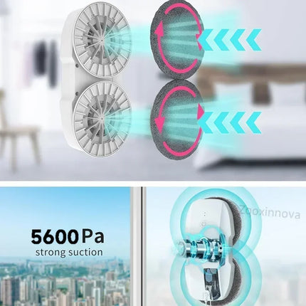 Robot lave-vitres automatique avec système UPS - E-menage