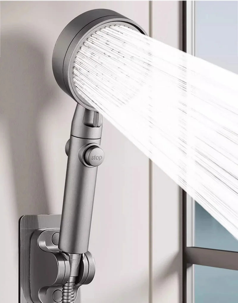 Waterfall Bathtub Faucet Set Handheld Shower Head Wall Mounted Brass Bathroom Tub Filler Waterfall Spout Hot and Cold Mixer Tap